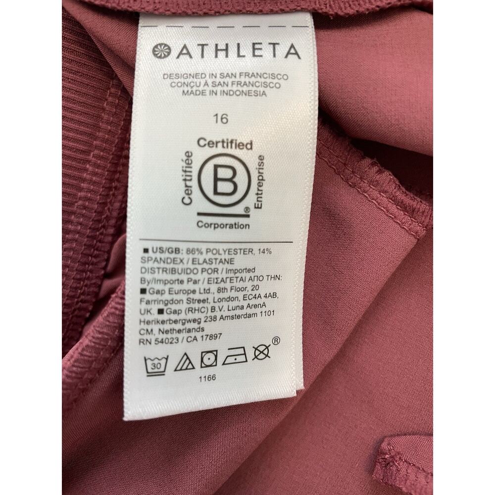 Athleta Brooklyn Mid Rise Ankle Pants Women 16 Rose Mauve Featherweight 0077 - Picture 8 of 8